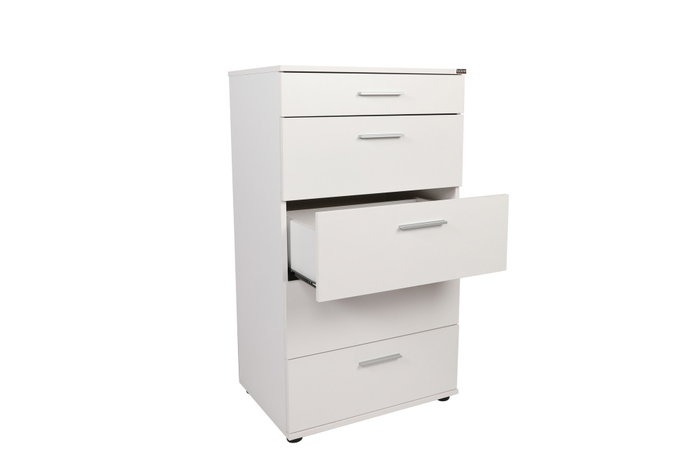Hanah Home Cómoda de 5 cajones Blanca Hanah Home Cómoda de 5 cajones Blanca